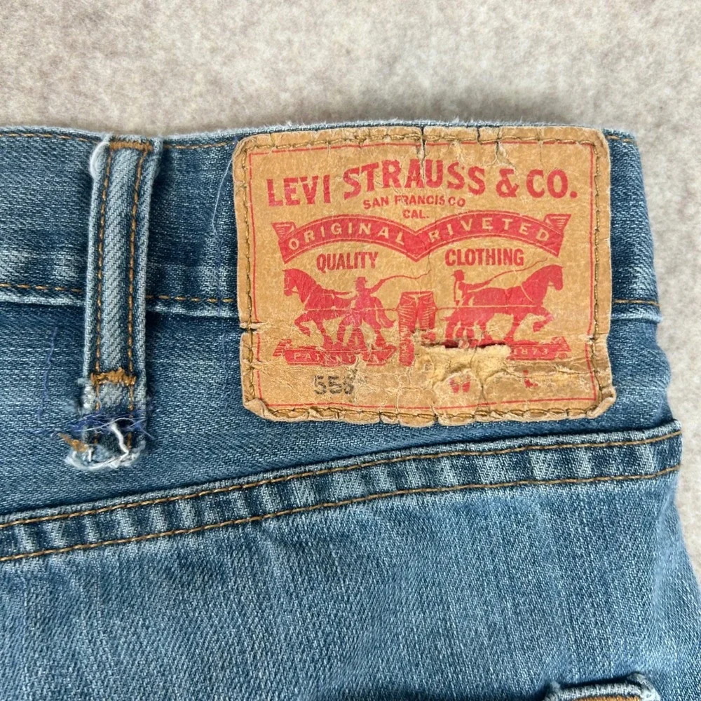 Levis 559‎ Relaxed Straight Jeans Mens 44x30 Blue Denim 01559-0733
